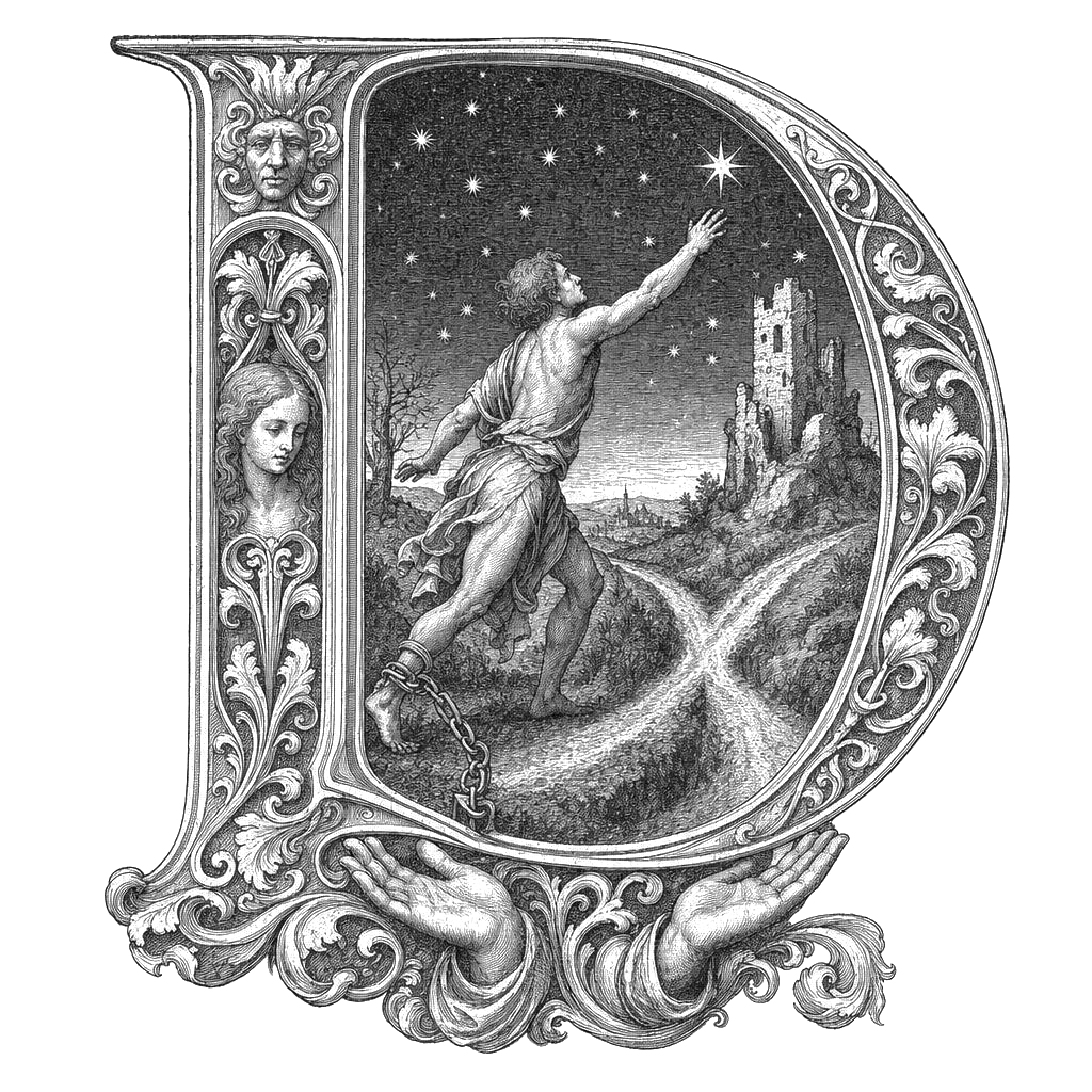 Daphné — lettrine gravée