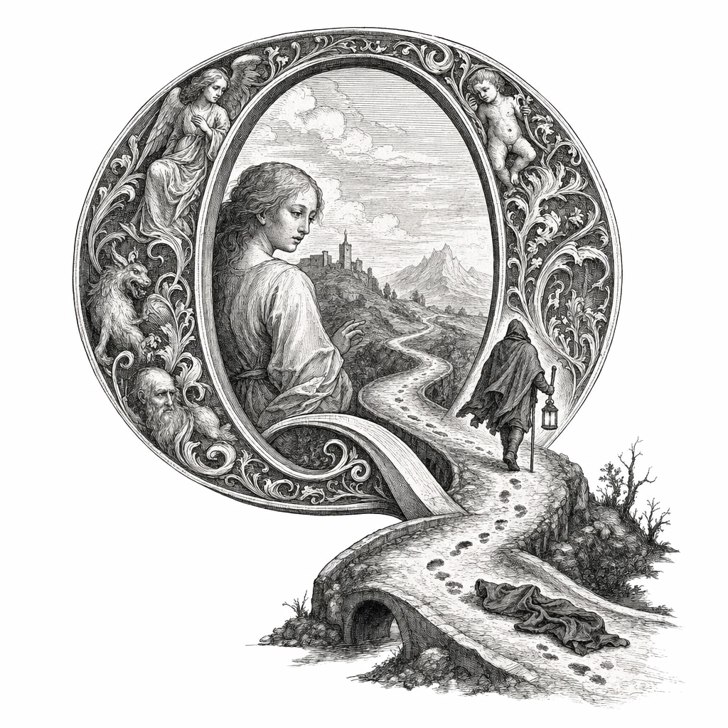 Quarta — lettrine gravée de l'initiale Q