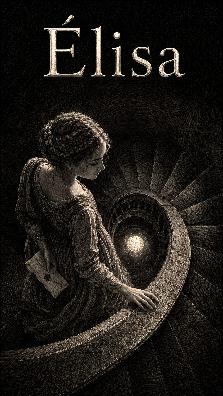 Illustration gravée du prénom Elisa