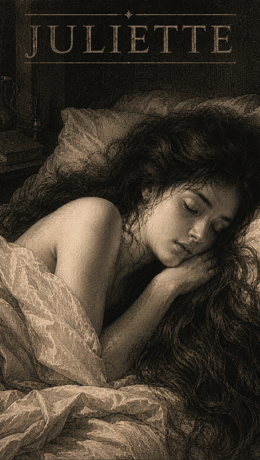 Illustration gravée du prénom Juliette